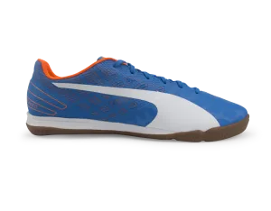 PUMA Men's evoSPEED Sala 3.4 Indoor Soccer Shoes Electric Blue/White/Orange