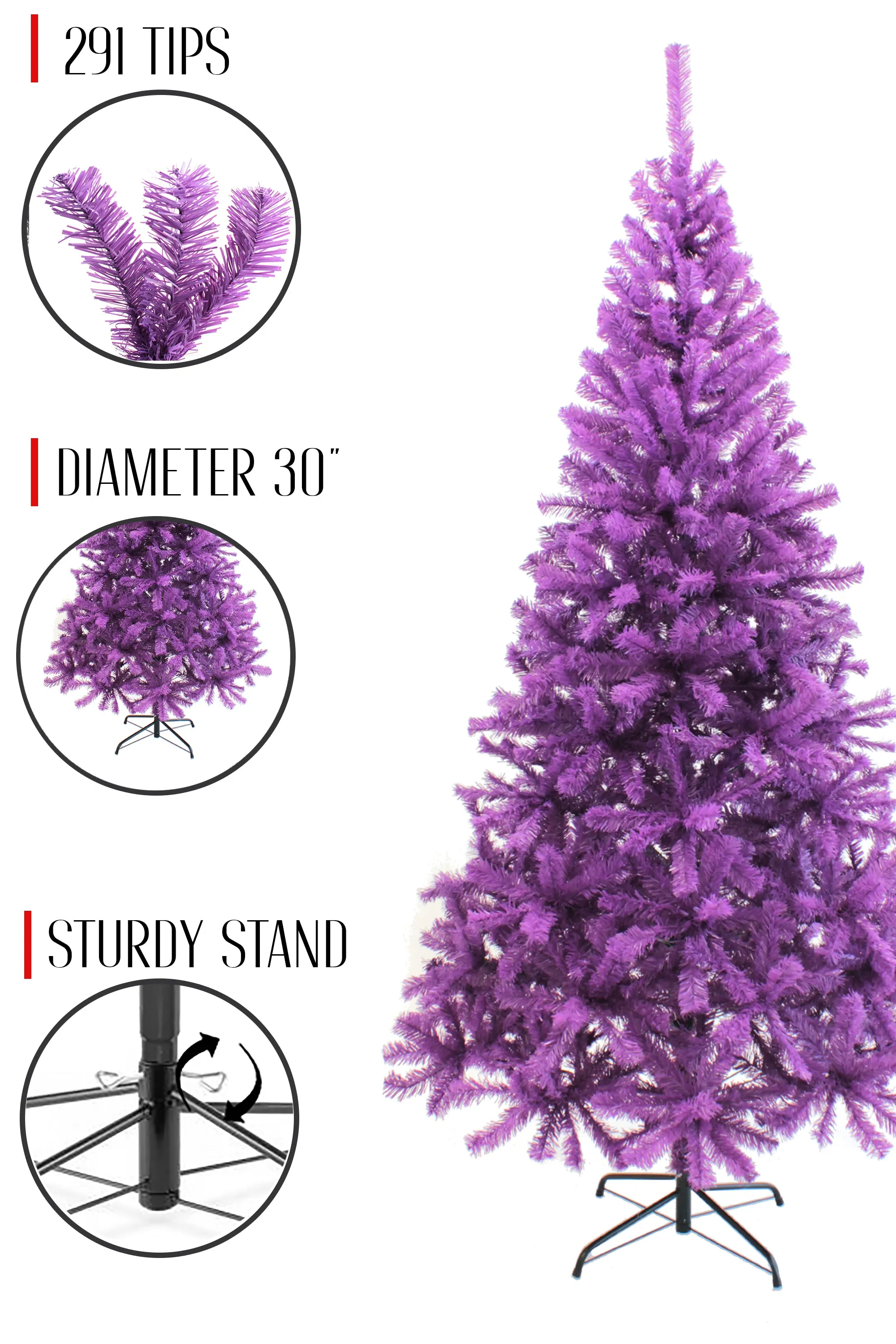 Purple Canadian Pine Christmas Tree